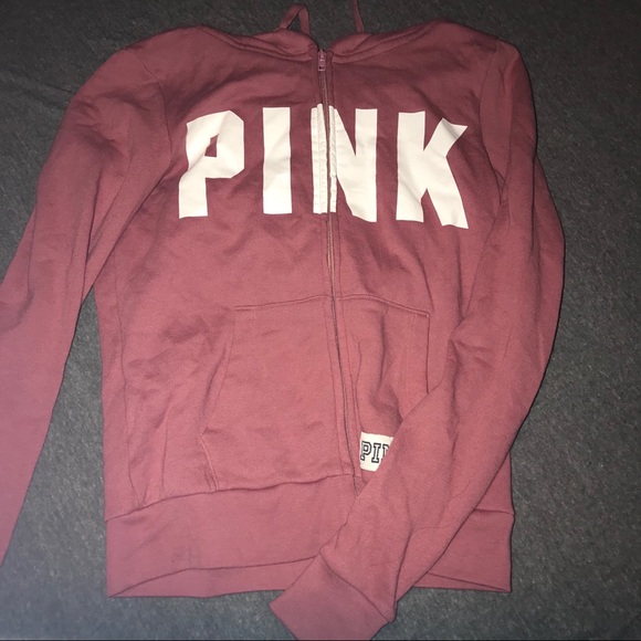 PINK Victoria's Secret Tops - > Victoria’s Secret PINK Sweatshirt Zip Up XS <